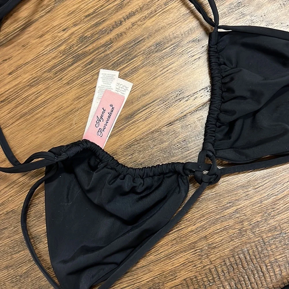Original Agent Provocateur black bikini top size 2 bottom size 3 new like - Picture 6 of 6